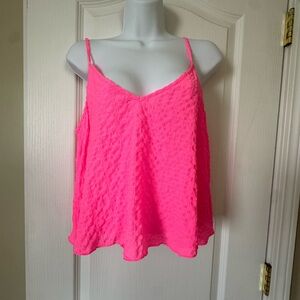 Size small Lilly Pulitzer Pink Aletta Textured Tank Top with adjustable straps